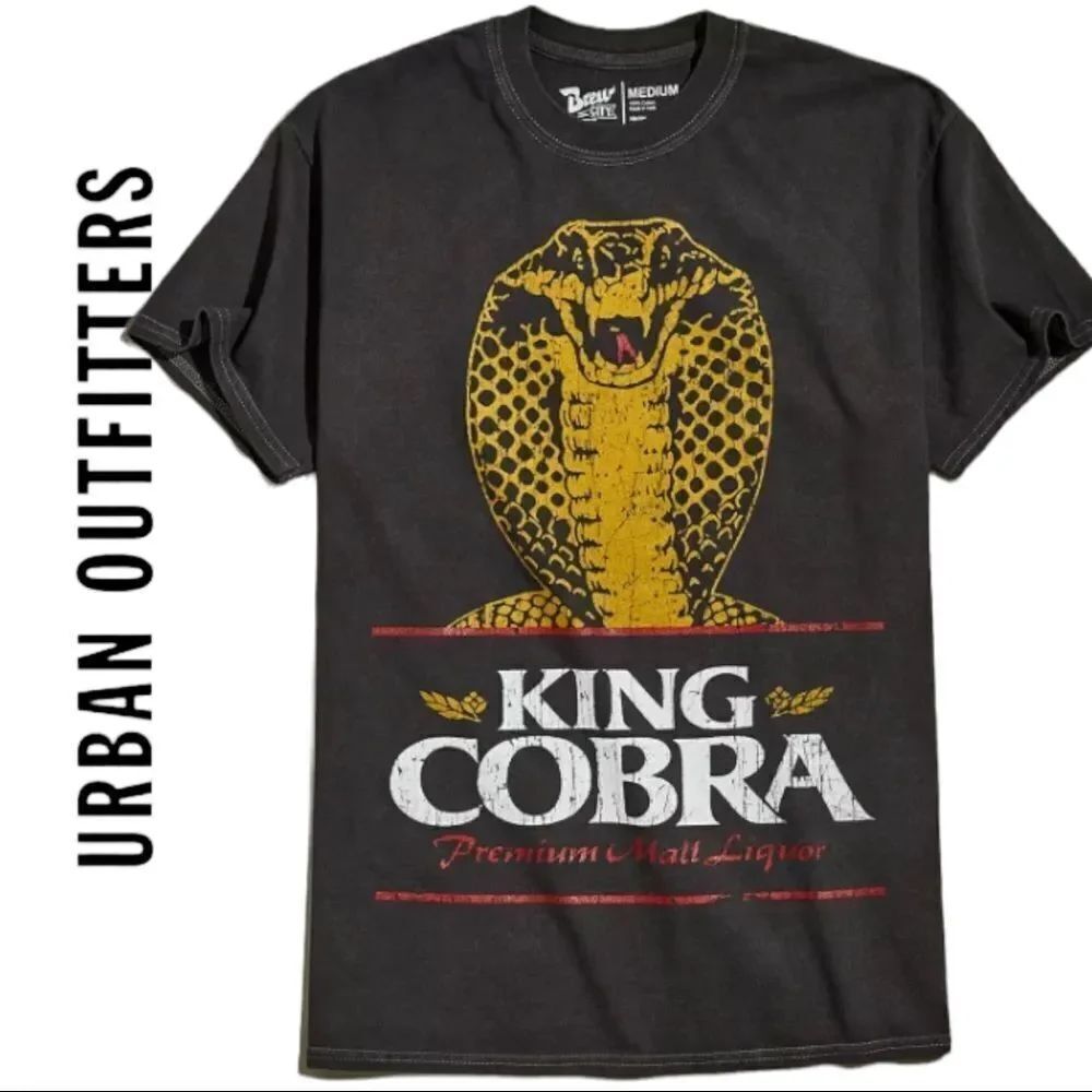 NEW King Cobra Urban Outfitters UO Vintage Jumbo Print Shirt Tee M